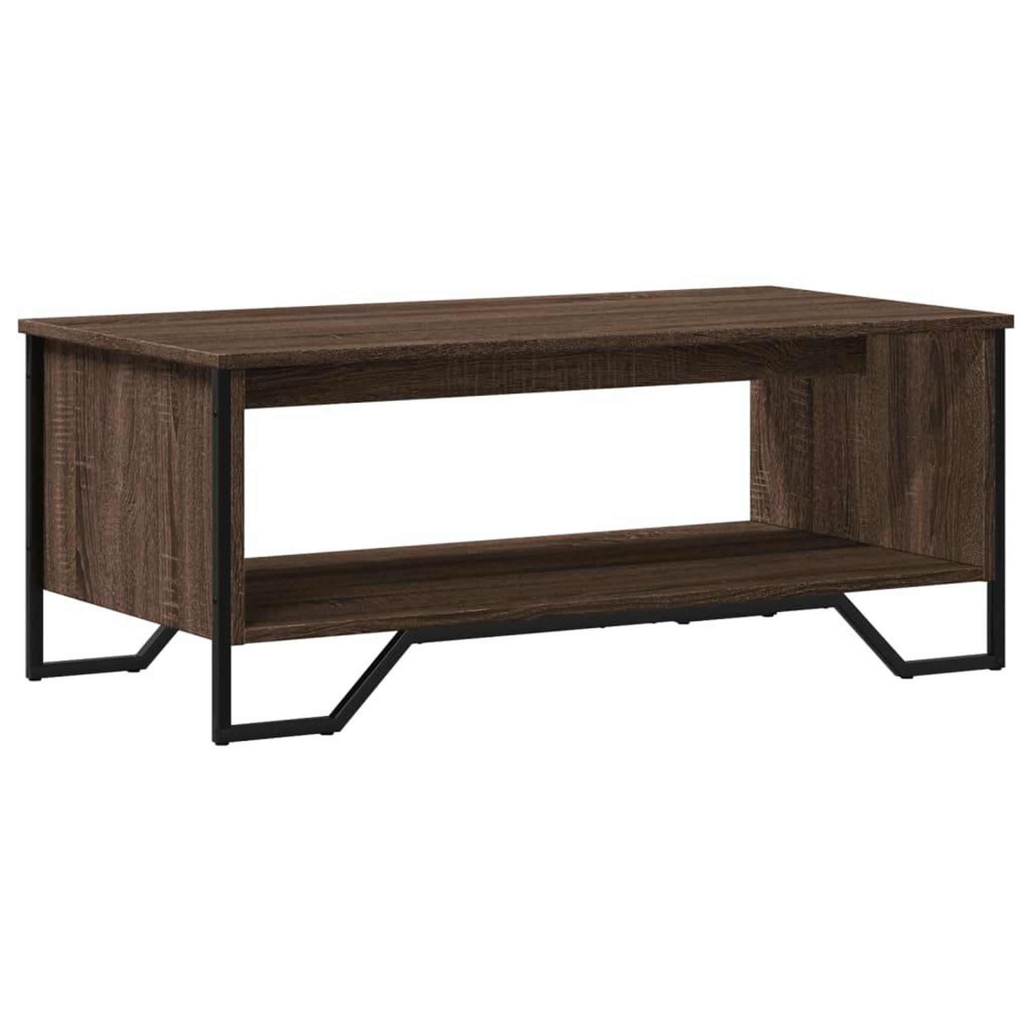 Voir la diapositive 2 : VIDAXL Table basse chene marron 100x51x40 cm bois d'ingenierie