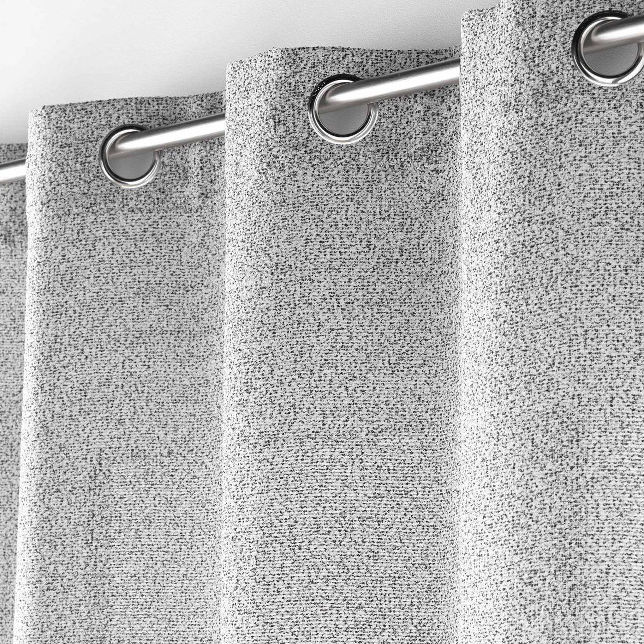 Voir la diapositive 3 : Douceur d'Intérieur Rideau voilage à œillets  loulaine  140x240cm gris