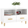 Voir la diapositive 4 : VIDAXL Meuble TV Blanc brillant 80x36x50 cm Bois d'ingenierie