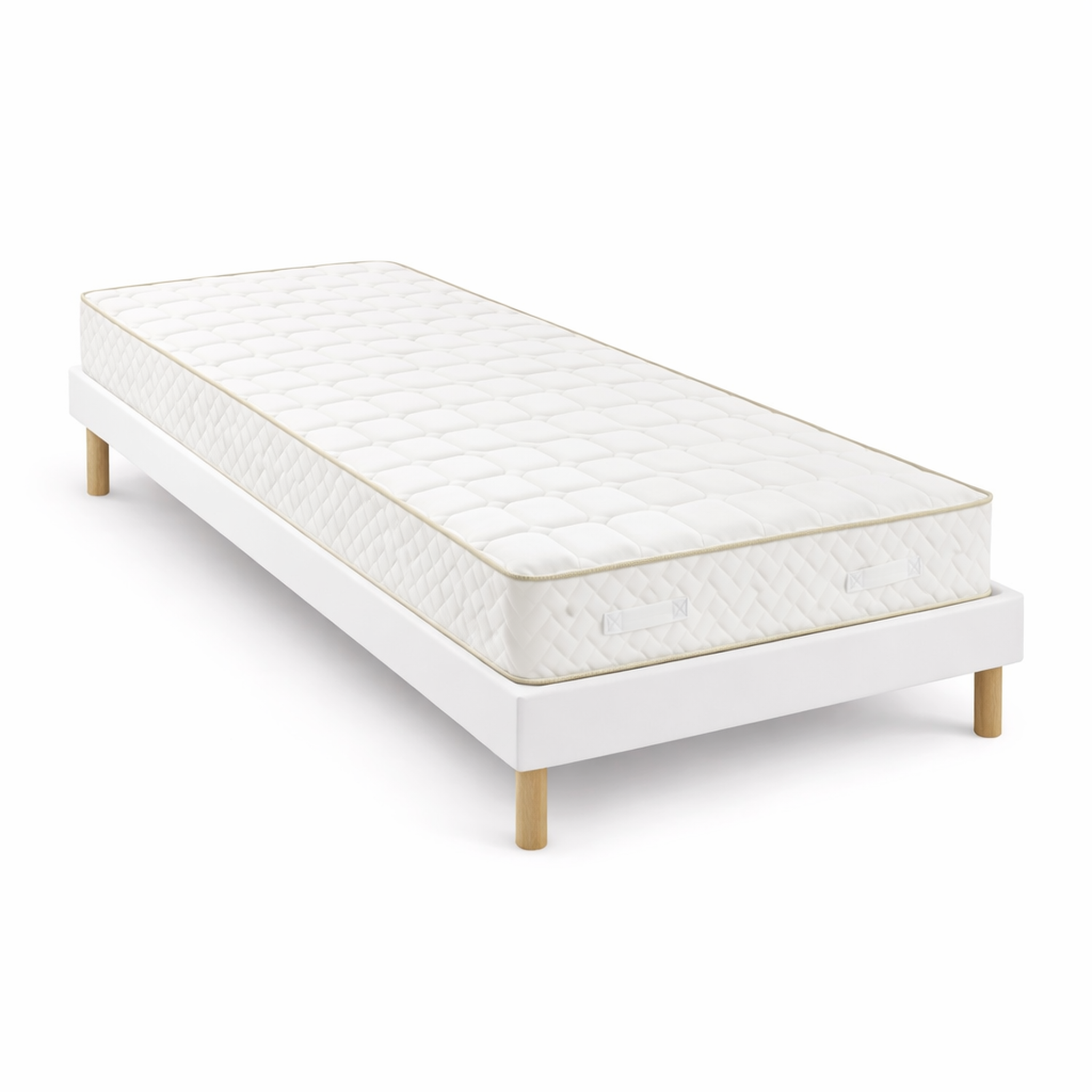 Voir la diapositive 2 : NUITS D'OR Ensemble Sommier Tapissier et Matelas 2 Faces Couchage