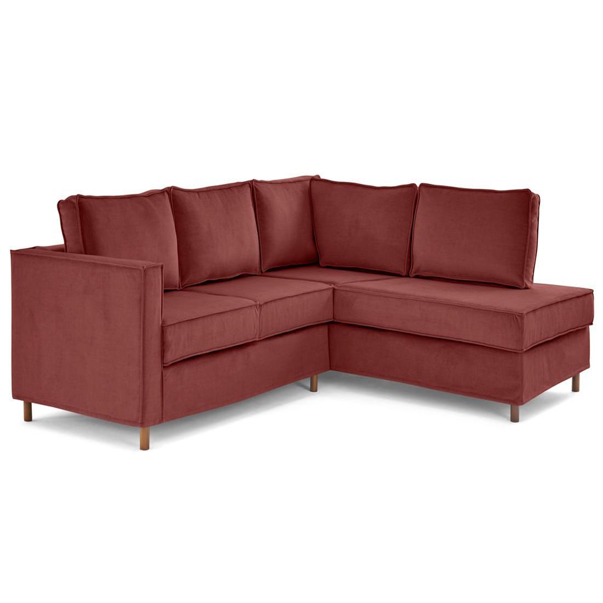 Voir la diapositive 4 : LISA DESIGN Jake - canapé déhoussable d'angle droit 5 places en velours