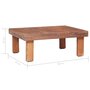Voir la diapositive 5 : VIDAXL Table basse 60x45x23 cm bois d'acajou massif