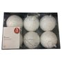 Voir la diapositive 2 : ACTUEL Lot de 6 boules neige blanc d8 cm