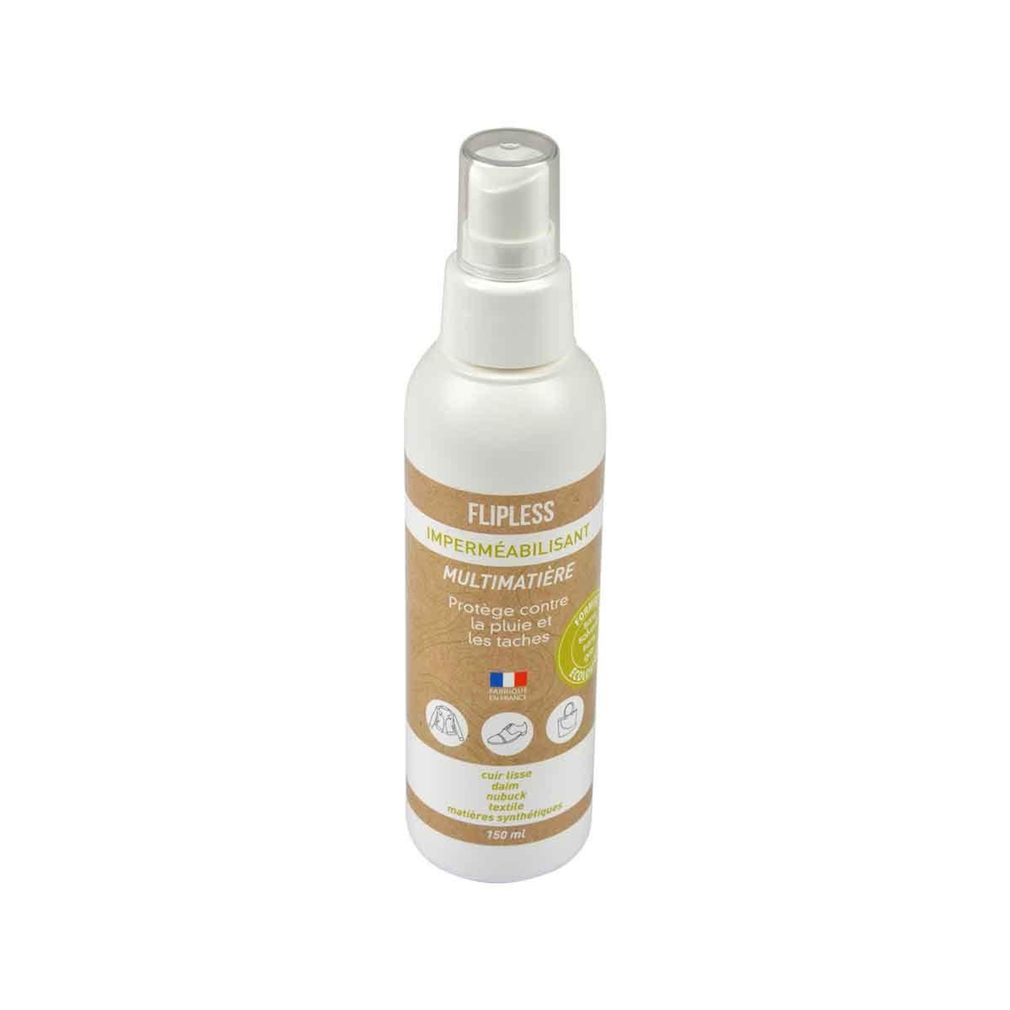 Voir la diapositive 1 : FLIPLESS Imperméabilisant écologique  chaussures  150ml blanc
