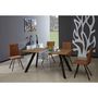 Voir la diapositive 2 : Habitat et Jardin Table repas  Manhattan  Chêne / Noir - 160 x 90 x 75,5 cm