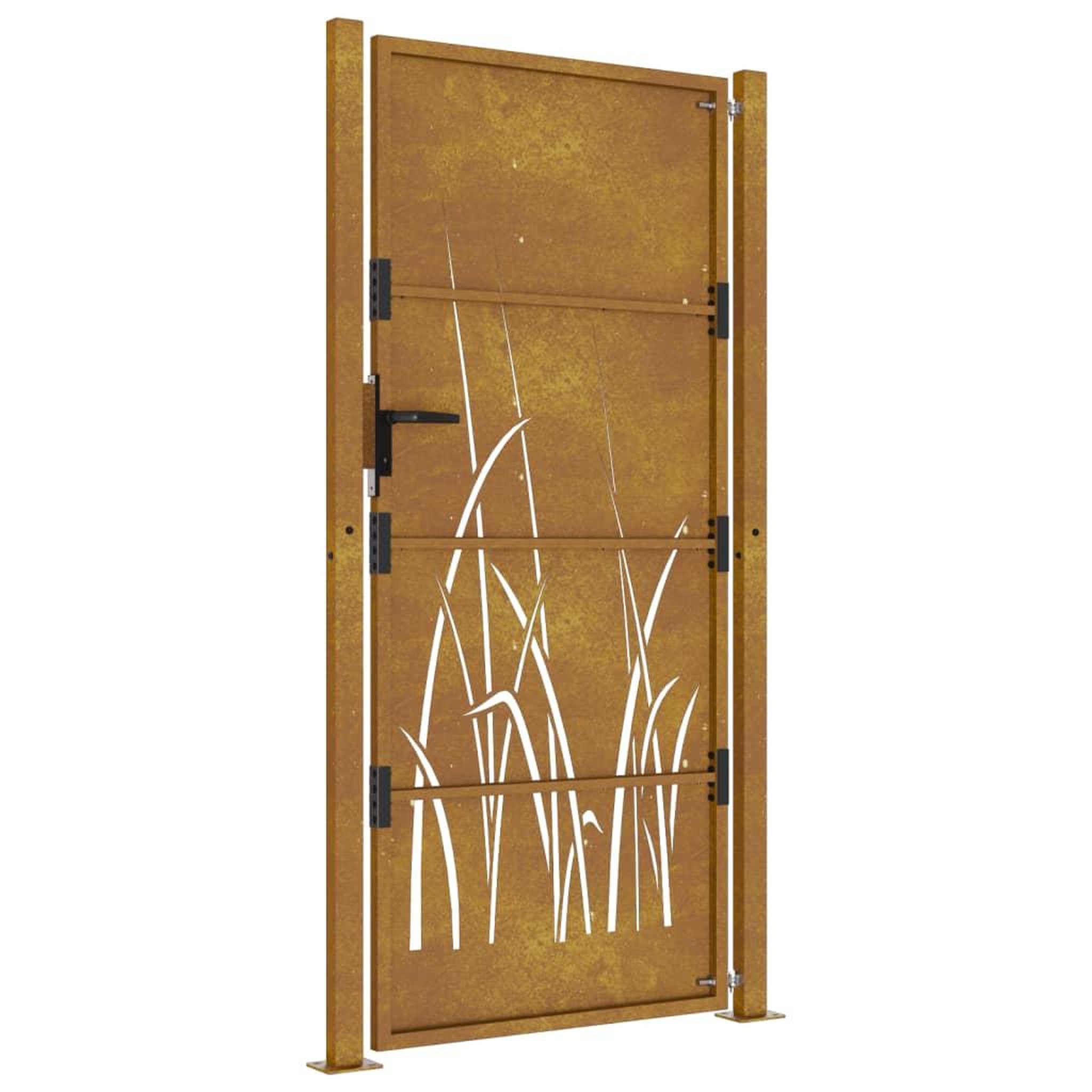 Voir la diapositive 5 : VIDAXL Portail de jardin 105x205 cm acier corten conception d'herbe