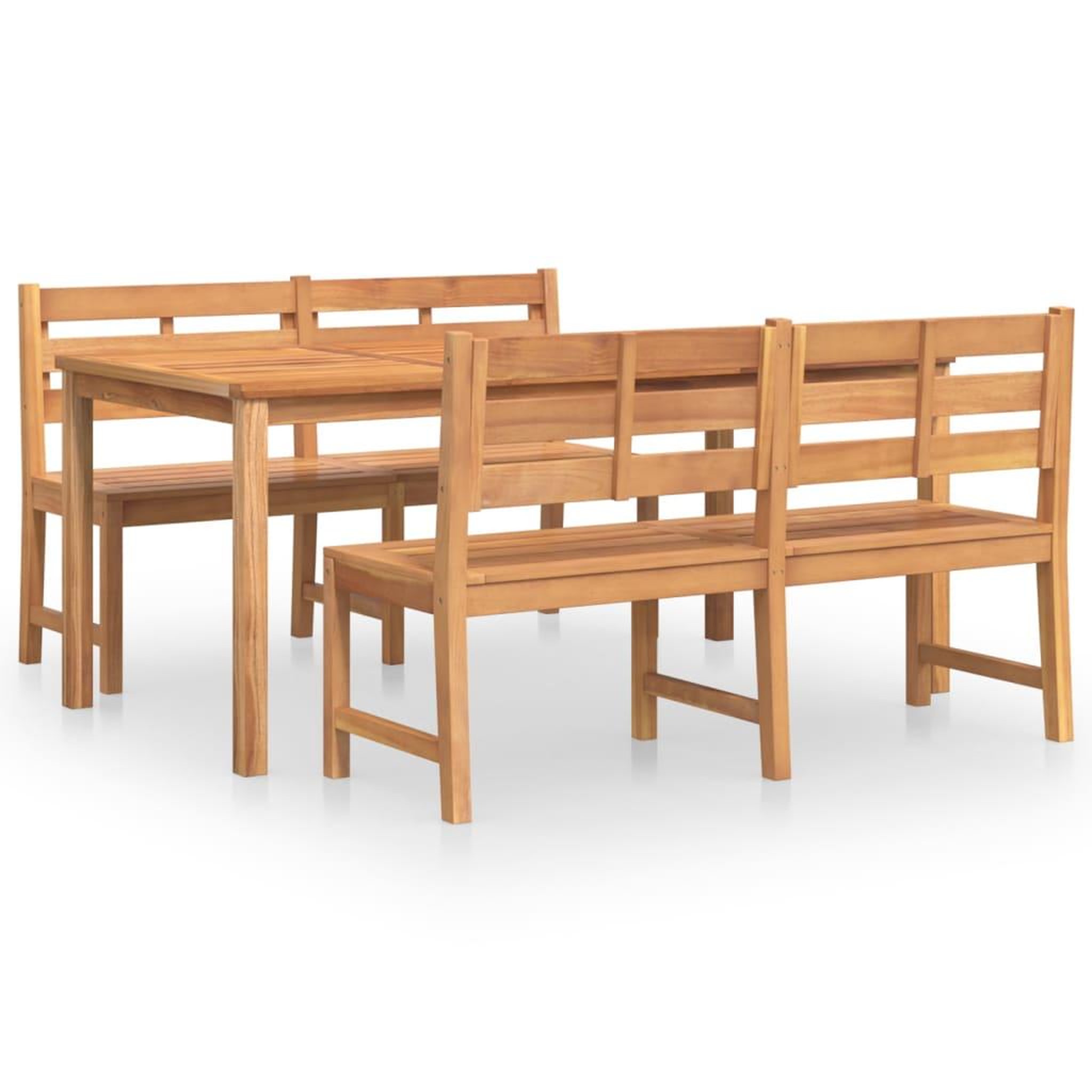 Voir la diapositive 2 : VIDAXL Ensemble a manger de jardin 3 pcs Bois de teck massi