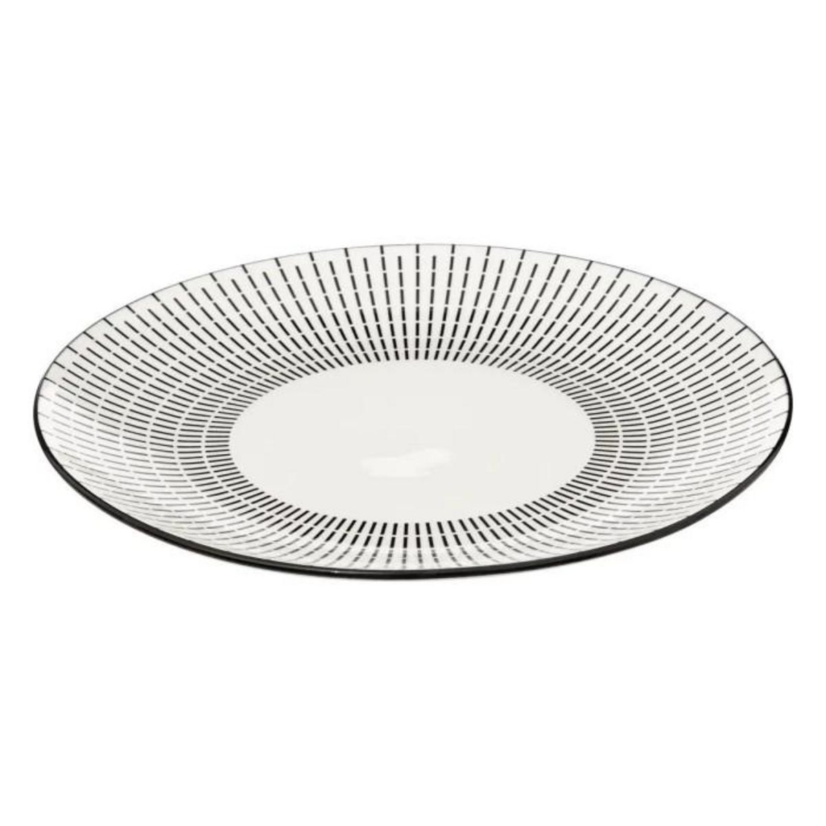 SECRET DE GOURMET Assiette de Présentation Porcelaine  Lunis  30cm Noir