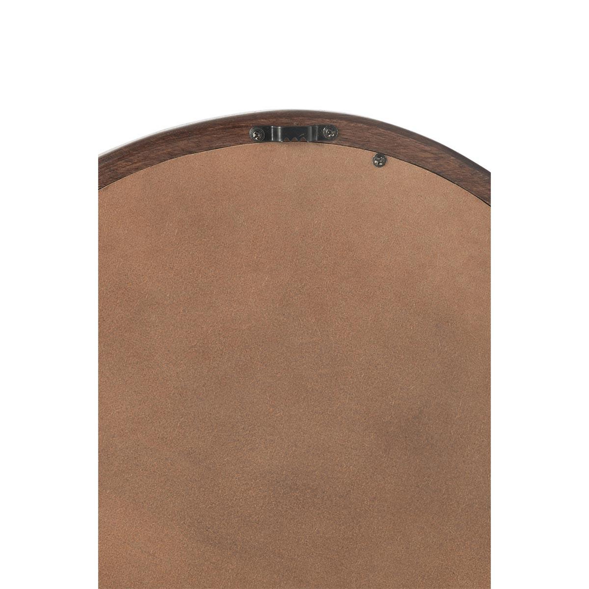 Voir la diapositive 3 : J-LINE Miroir Mural en Bois  Whisp  59cm Marron