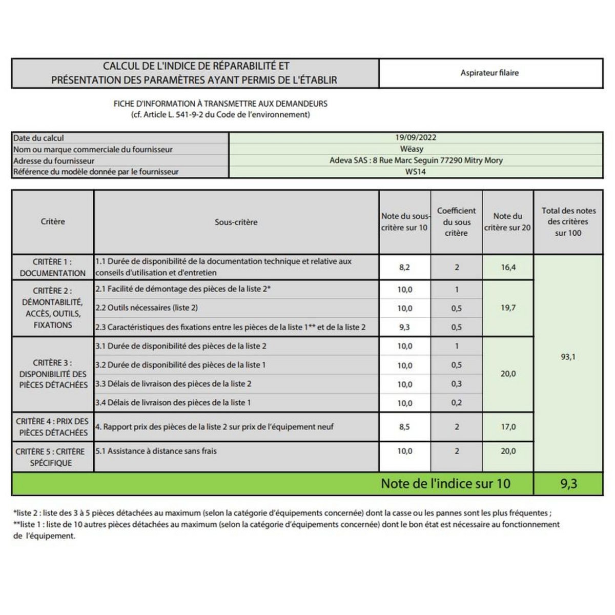 WEASY Aspirateur sans sac 78db bleu/noir - WS14