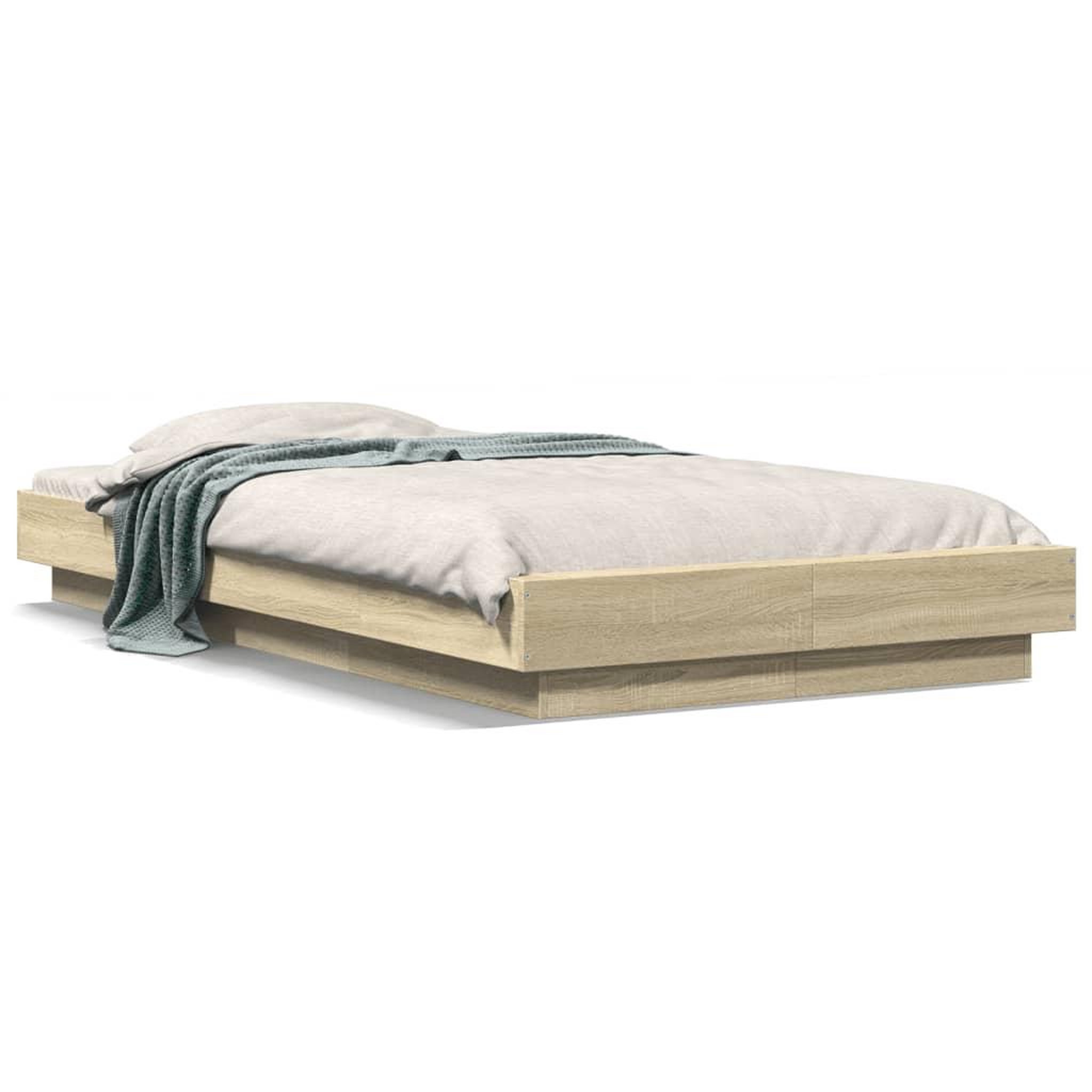 Voir la diapositive 2 : VIDAXL Cadre de lit sans matelas chene sonoma 100x200 cm