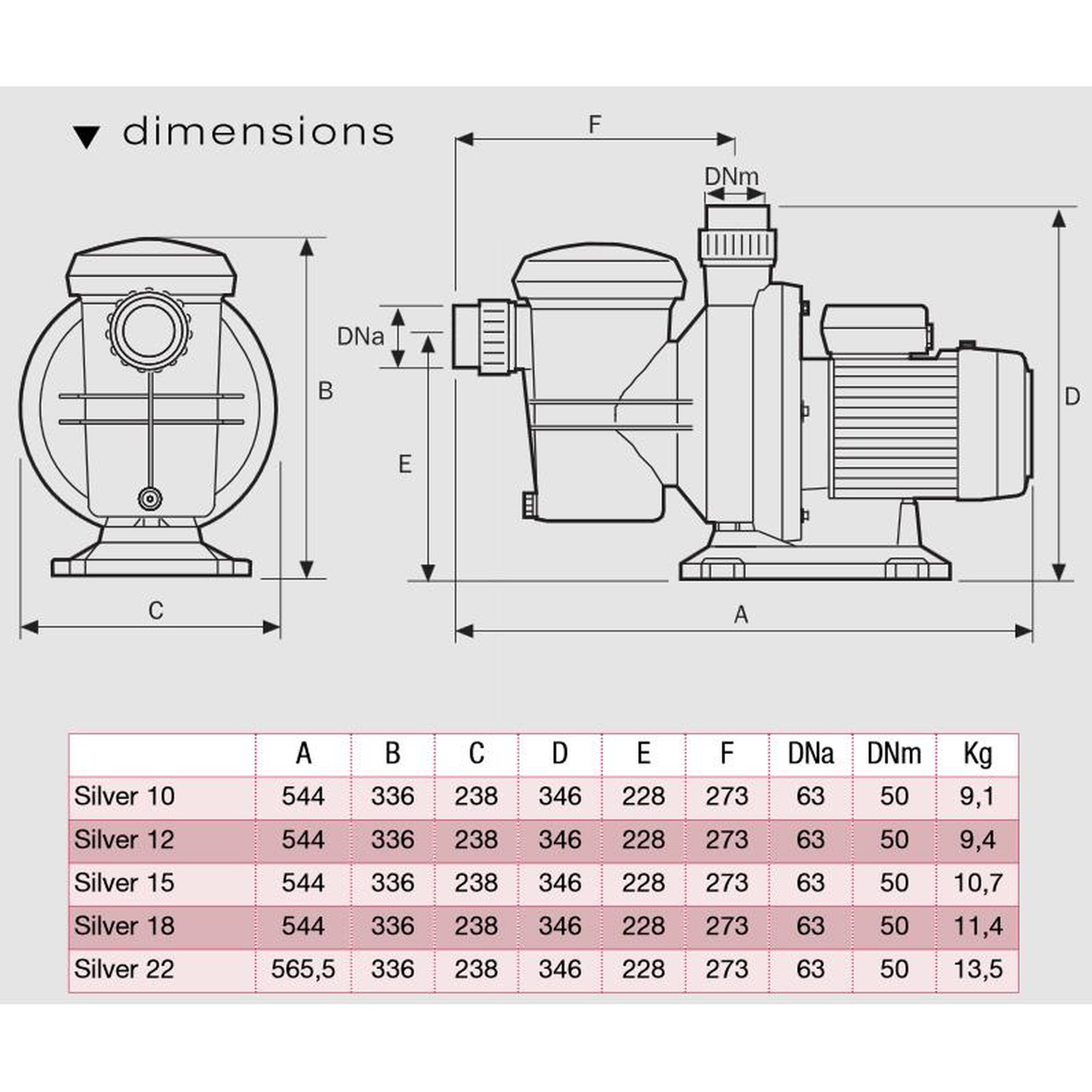 Voir la diapositive 3 : Espa Pompe à filtration 18m3/h triphasé - silver 18t