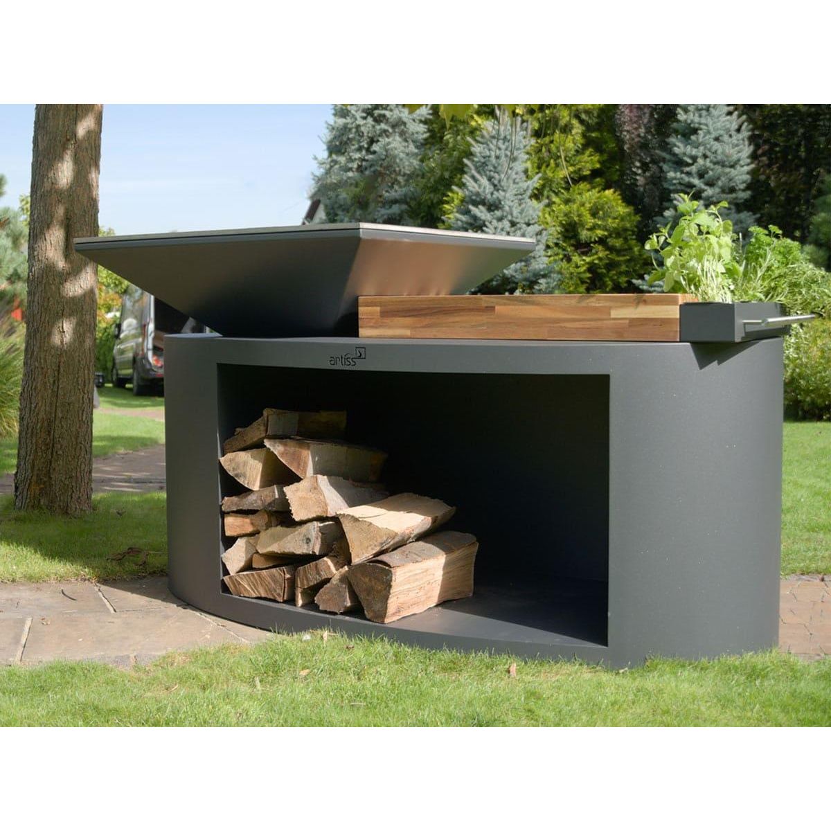 ARTISS DESIGN Brasero G3 Graphite plaque de cuisson acier inoxydable alimentaire - Artiss