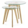 Voir la diapositive 2 : Paris Prix Lot de 2 Tables d'Appoint  Kastra  50cm Transparent