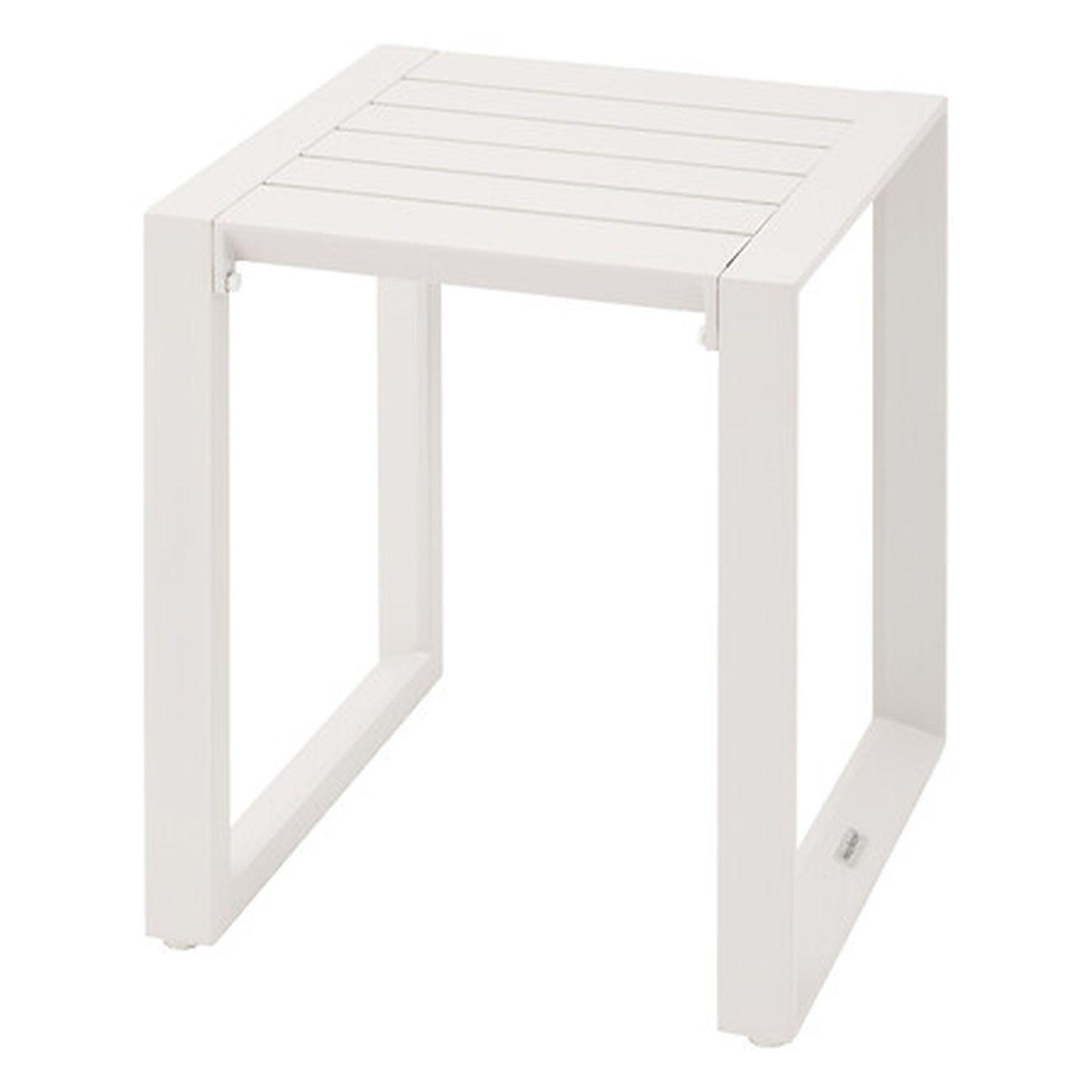 HESPERIDE Table de jardin d'appoint carrée en aluminium evasion - avoine