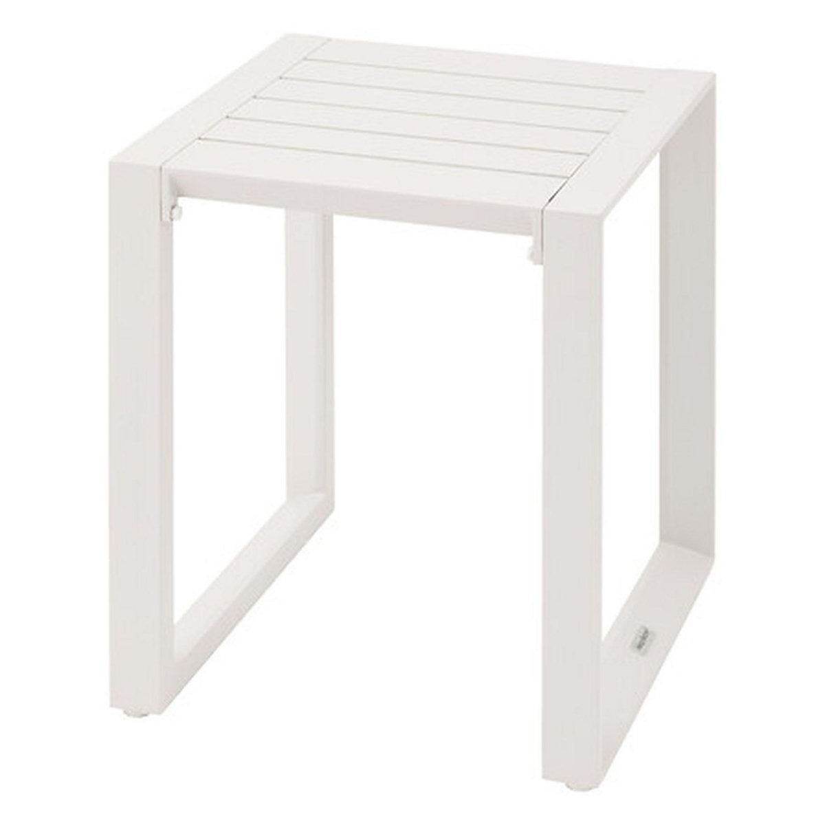 HESPERIDE Table de jardin d'appoint carrée en aluminium EVASION - Avoine