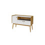 Voir la diapositive 2 : Paris Prix Buffet 3 Portes & 1 Niche  Farsta  115cm Chêne & Blanc
