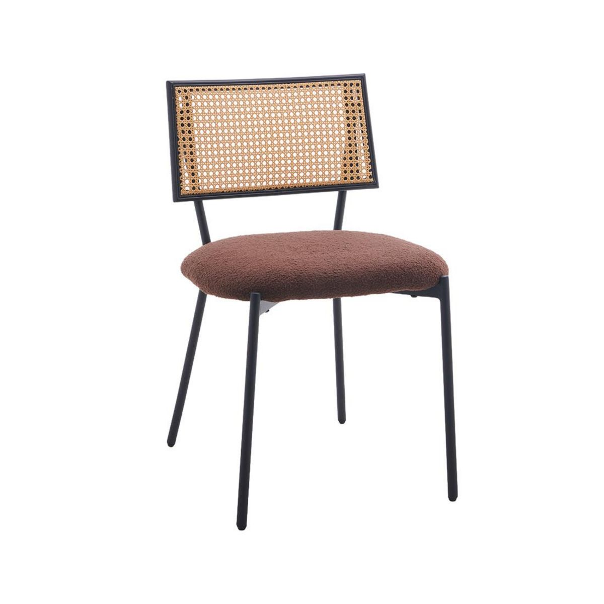 LISA DESIGN Luciano - lot de 2 chaises - en tissu bouclette
