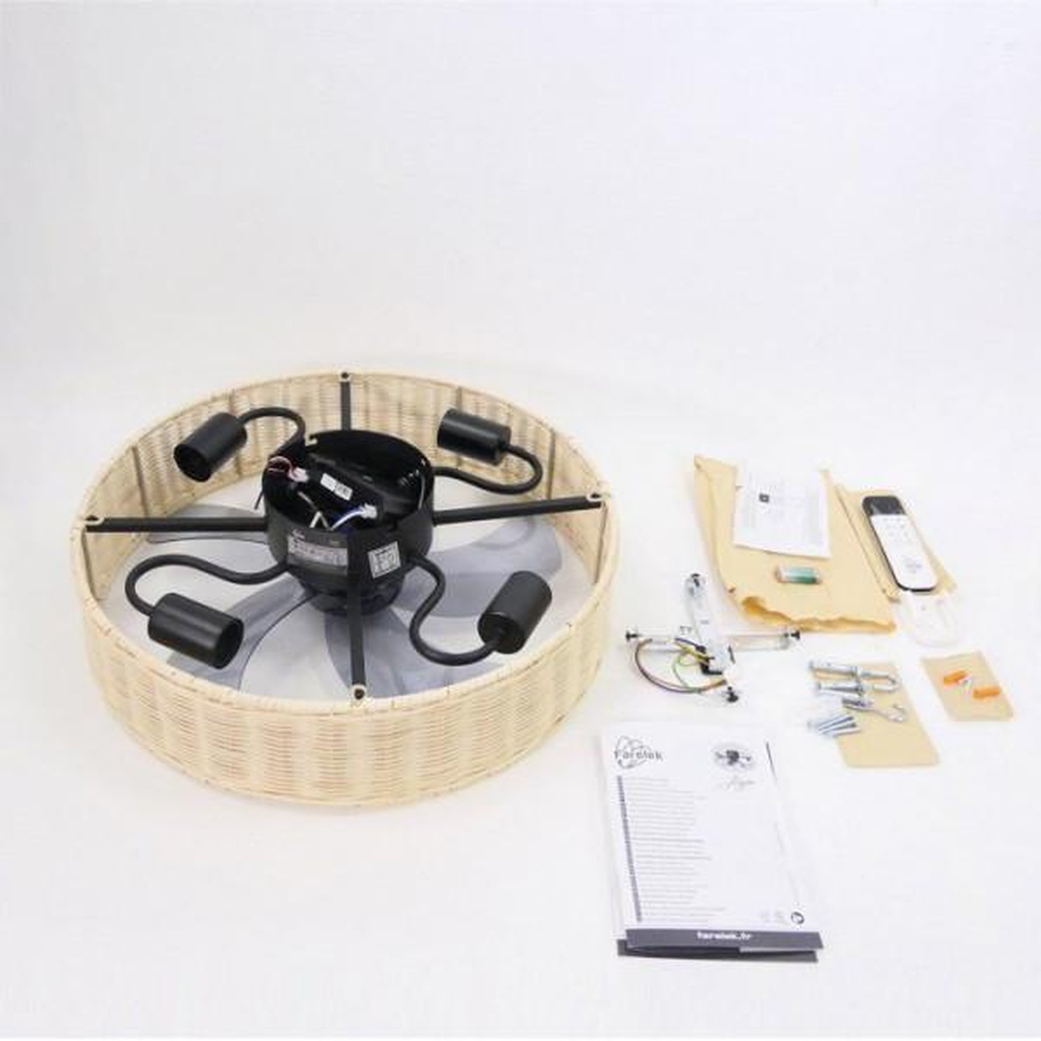 Voir la diapositive 5 : Farelek Ventilateur - Plafonnier - FARELEK - Alyzia 40 cm - Moteur DC