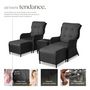 Voir la diapositive 3 : tectake Salon de jardin pour 2 à 4 personnes noir/gris
