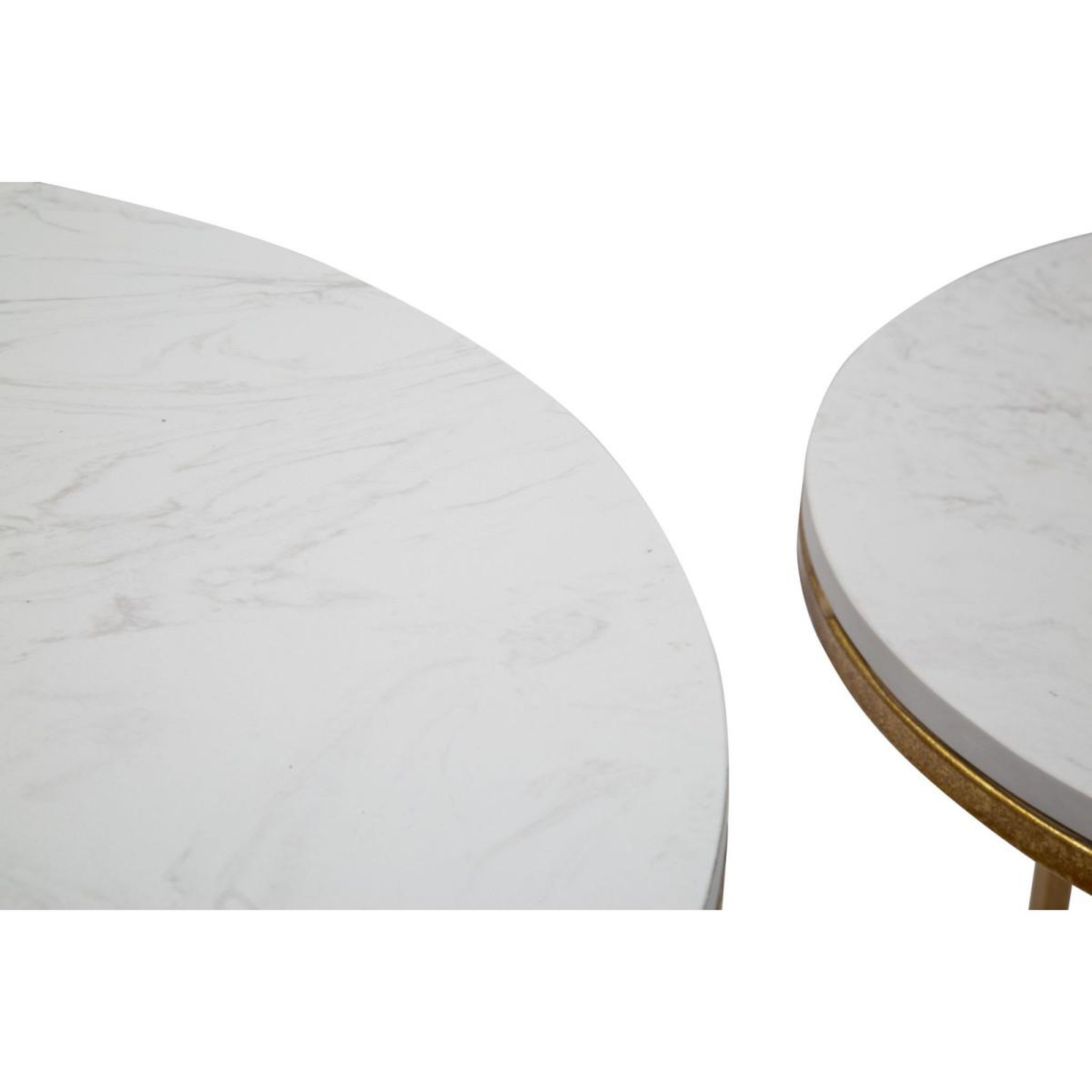 Voir la diapositive 3 : Paris Prix Lot de 2 tables d'appoint gigognes  julia  63cm or