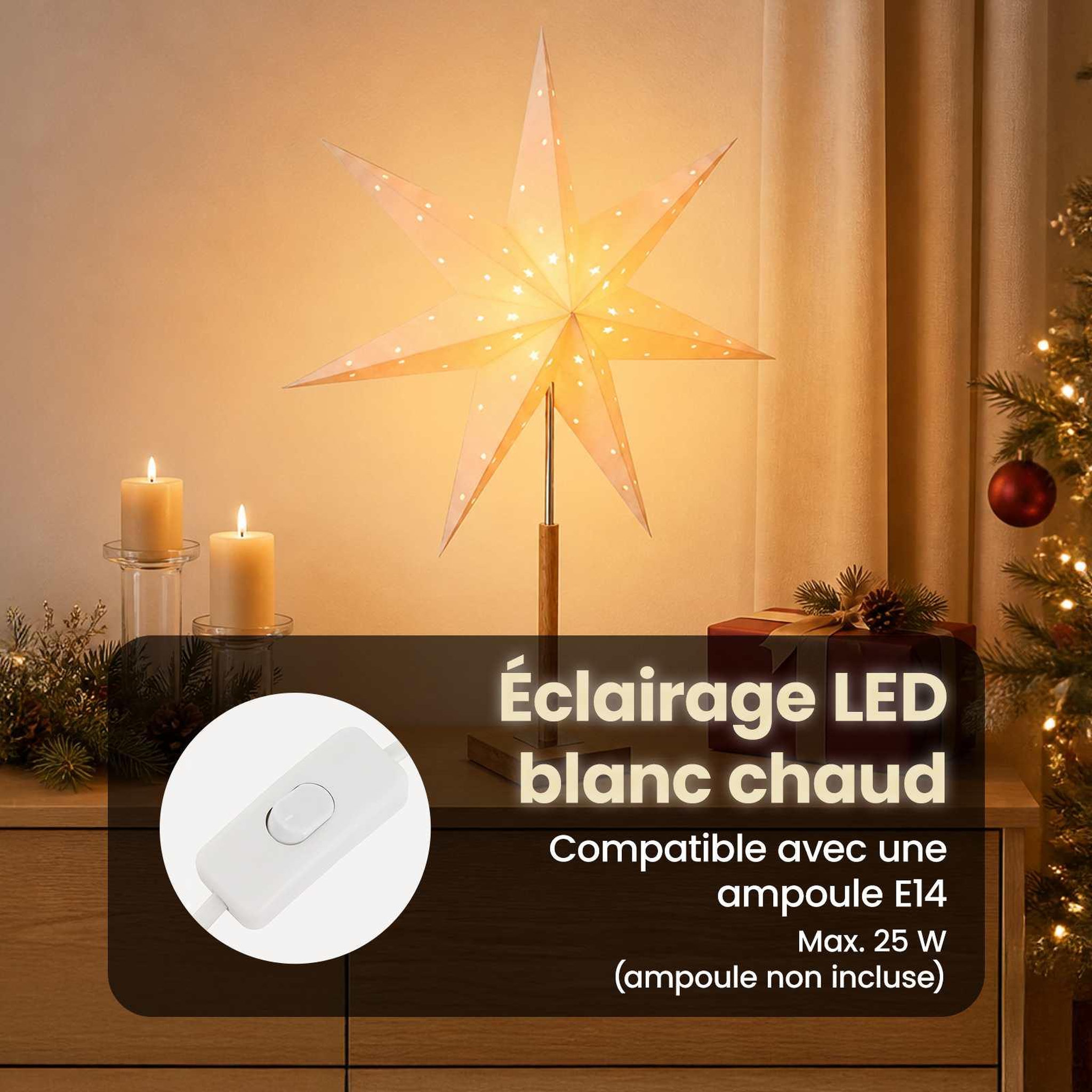 Voir la diapositive 4 : VIDAXL Eclairage de Noël RAAHE Blanc chaud 35 x 15 x 55 cm