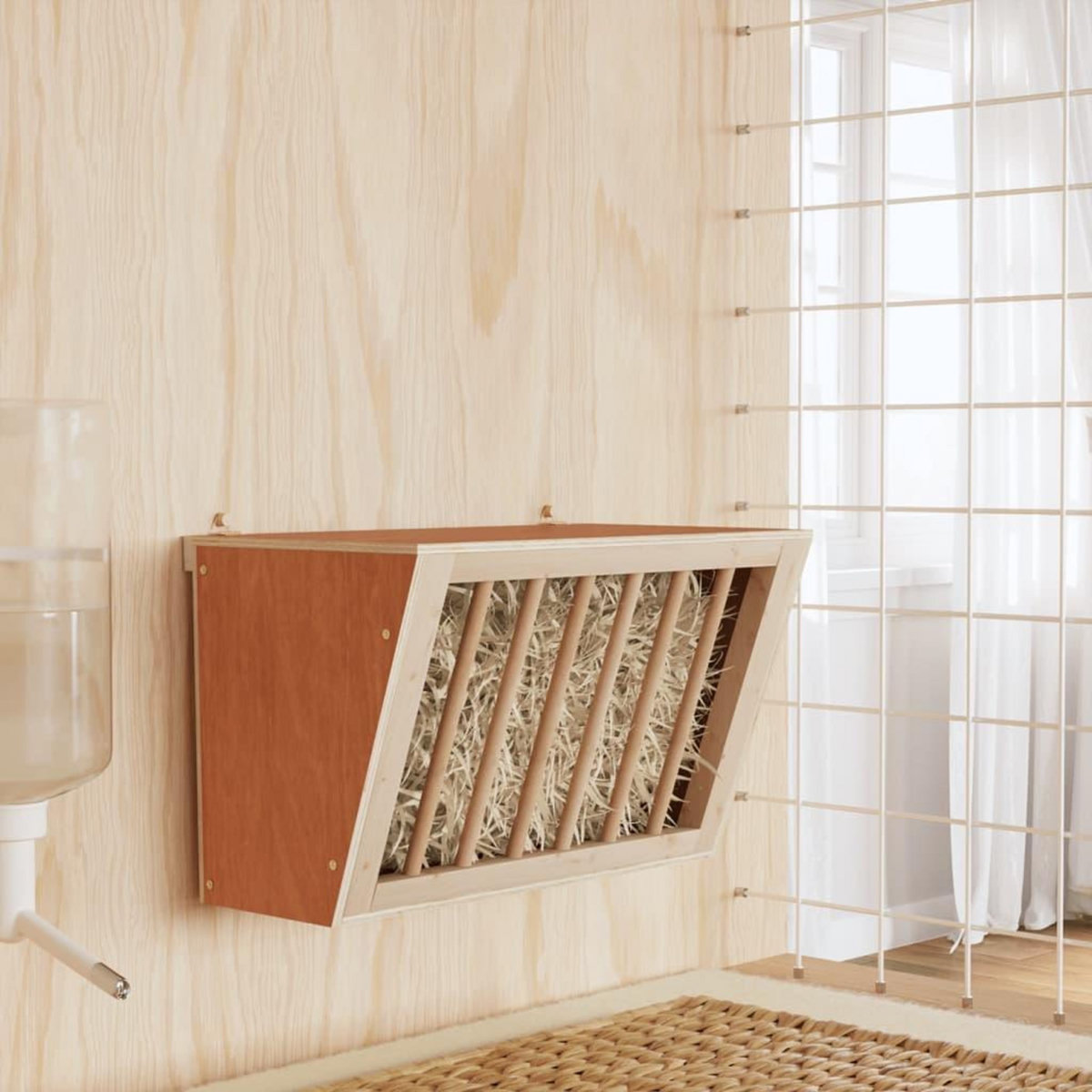 VIDAXL Mangeoire a foin pour lapins 37x18,5x23 cm bois massif sapin