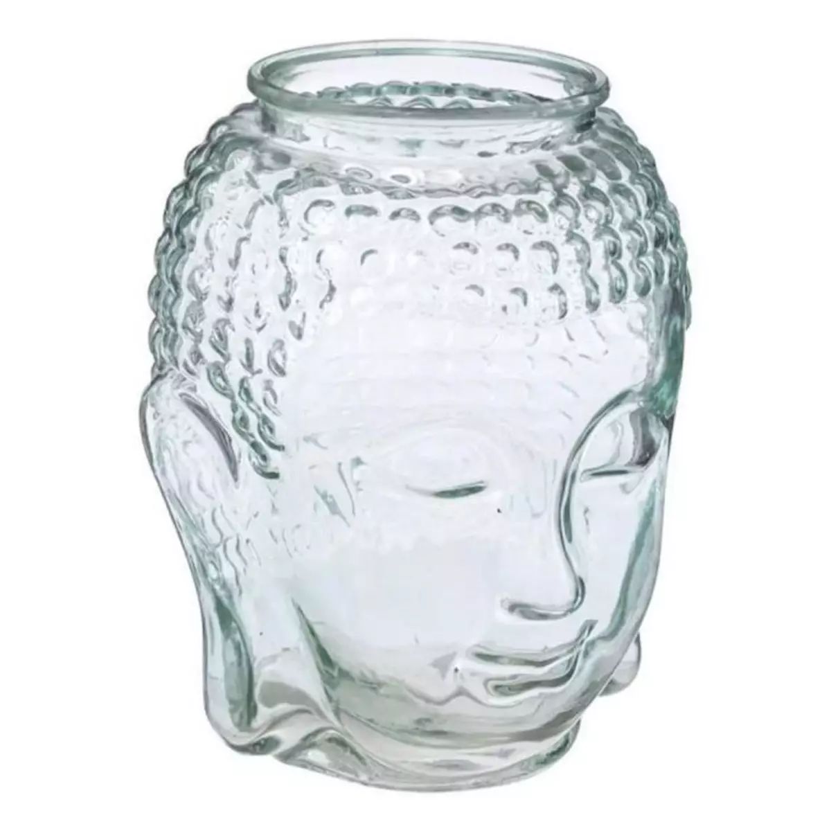 ATMOSPHERA Vase en Verre Design  Bouddha  28cm Transparent