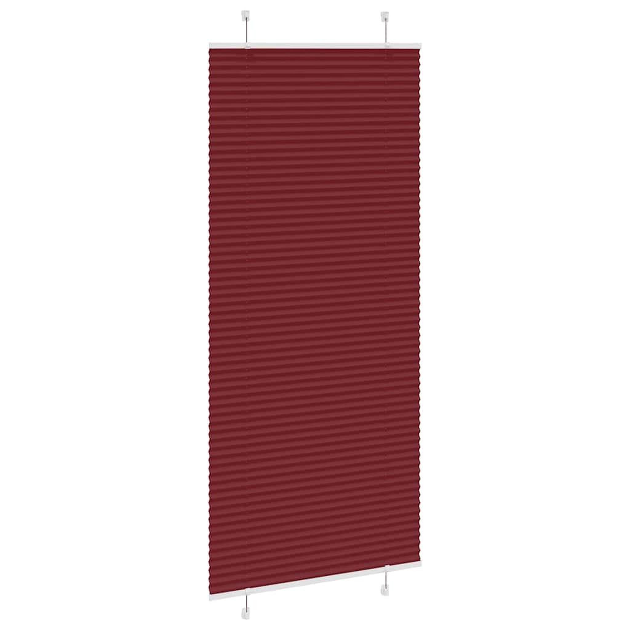 Voir la diapositive 4 : VIDAXL Store plisse rouge bordeaux 85x200 cm largeur du tissu 84,4 cm