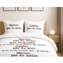 Voir la diapositive 3 : Home collection Parure housse de couette 100%coton 240x220cm scene de menage