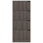 Voir la diapositive 5 : VIDAXL Armoire a chaussures 4 portes Chene sonoma gris Bois ingenierie