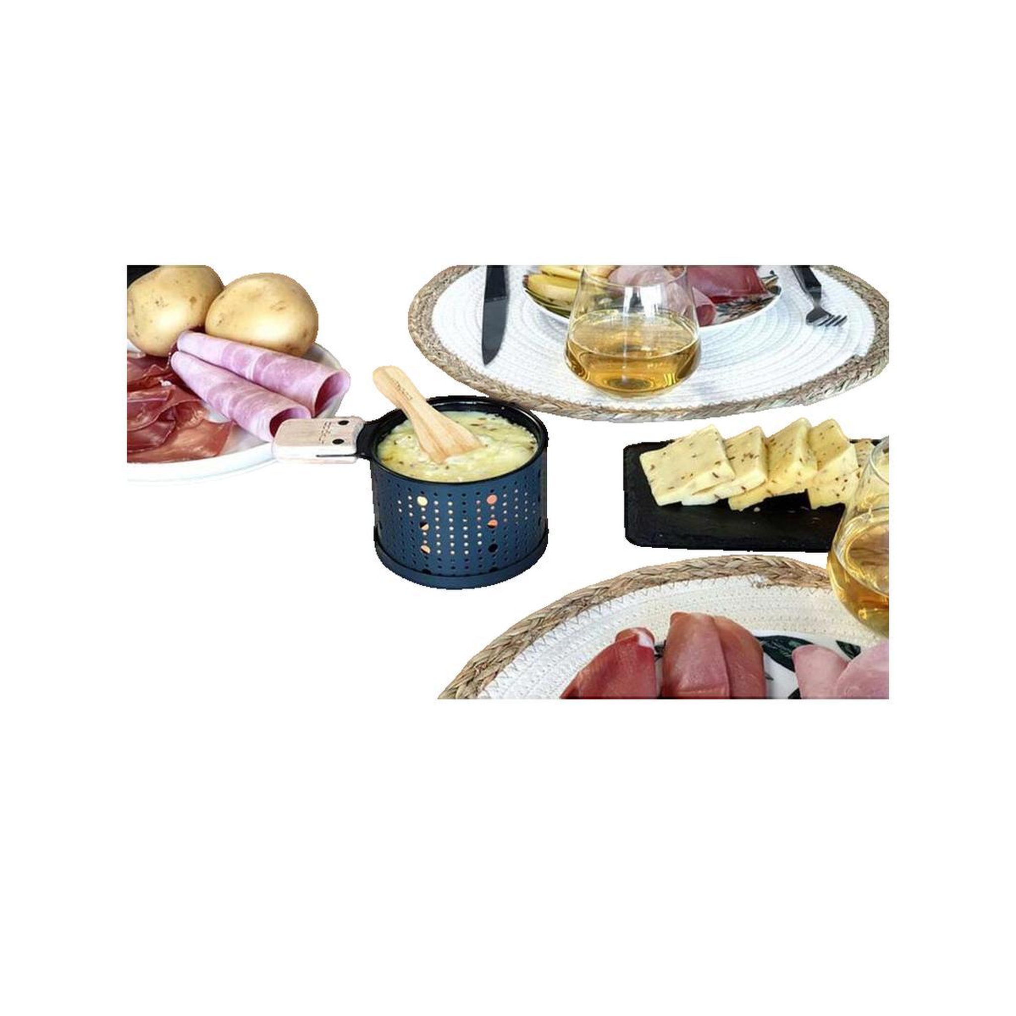 Voir la diapositive 2 : COOKUT Appareil à raclette Cookut à la bougie bleu
