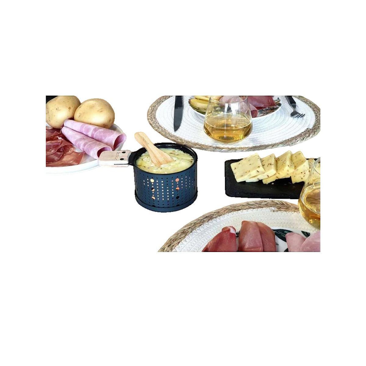 COOKUT Appareil à raclette Cookut à la bougie bleu