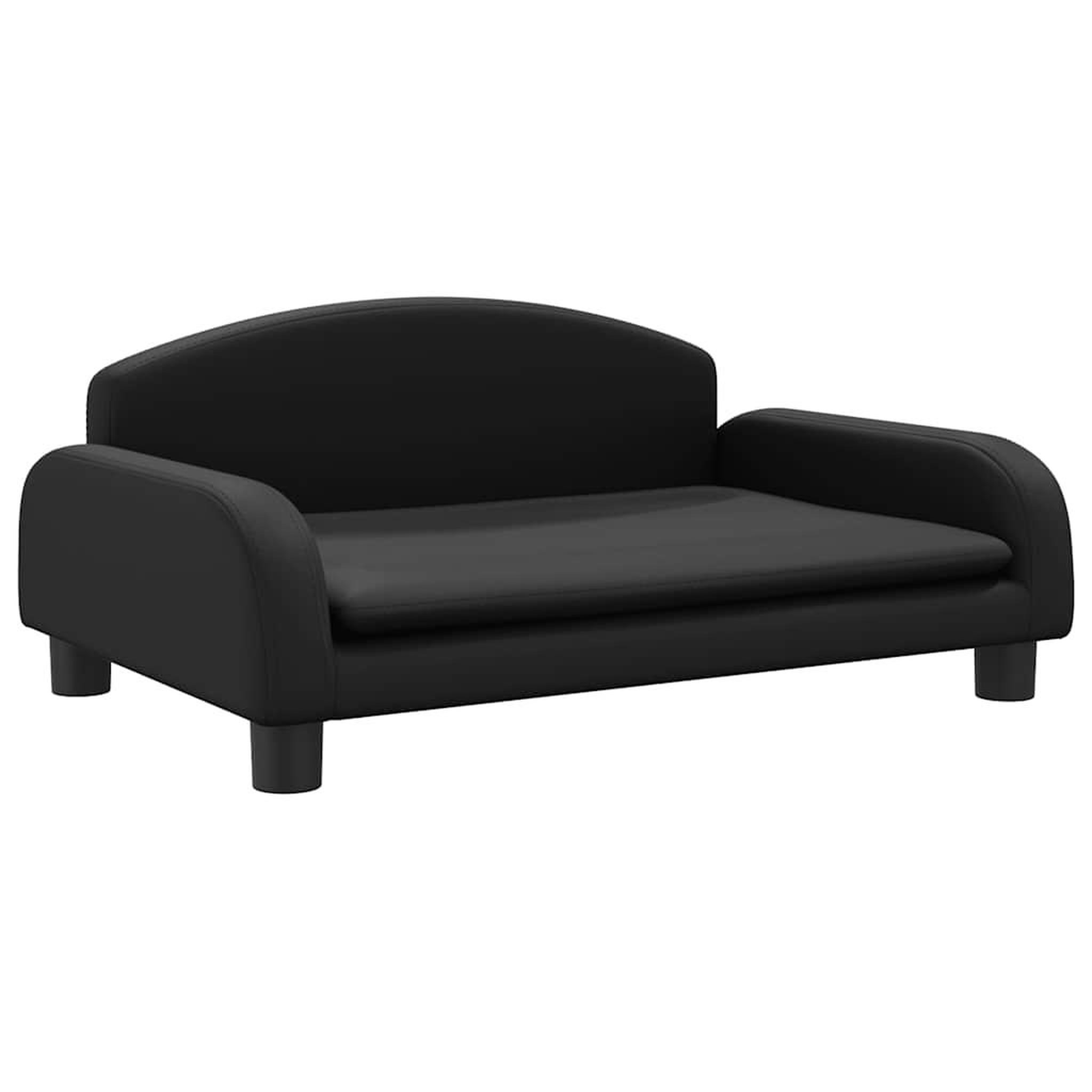 Voir la diapositive 2 : VIDAXL Lit pour chien noir 70x45x30 cm similicuir