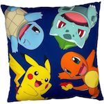 Pokemon Coussin double face - Carré - POKEMON - Poké-Ball et Starter - Microfibre - 40 x 40 cm