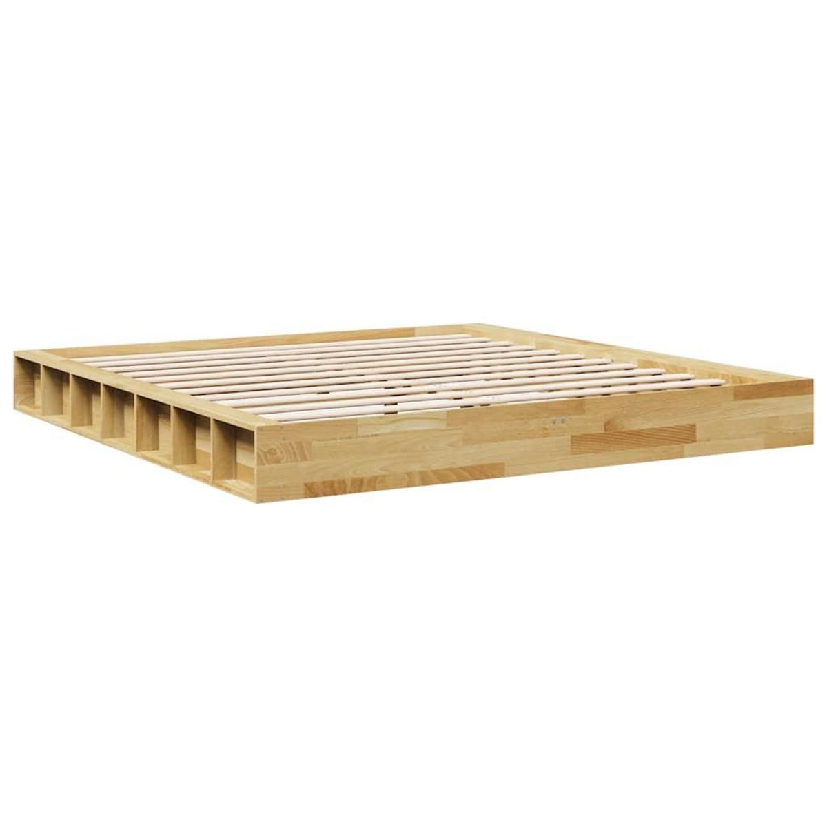 VIDAXL Cadre de lit sans matelas 200 x 200 cm en bois massif de chene