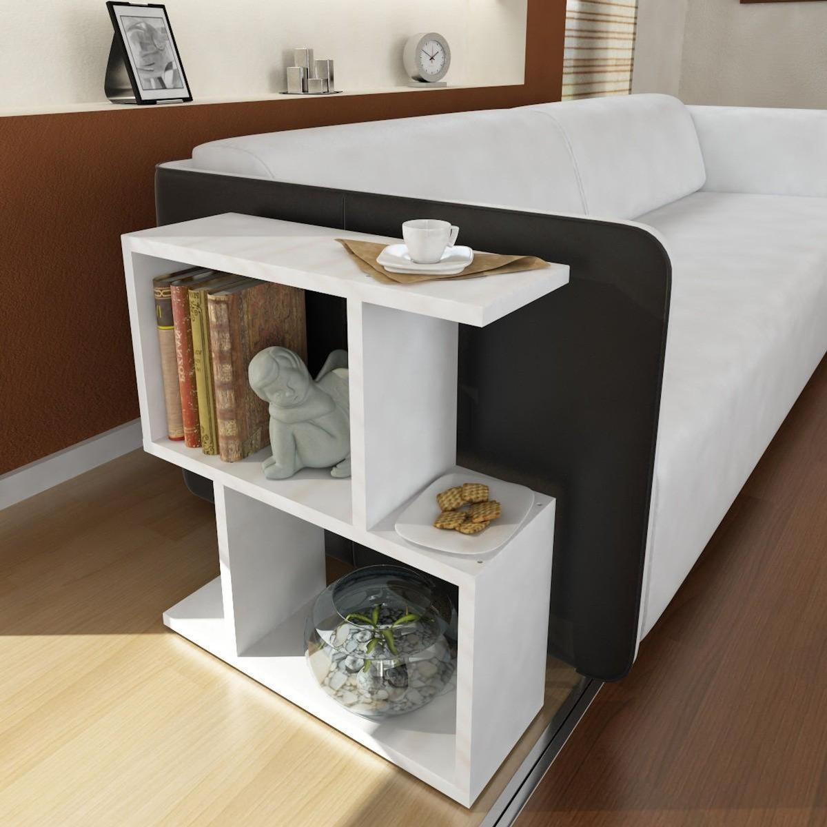 Habitat et Jardin Table d'appoint en bois  Karinus  - 50 x 17 x 55 cm - Blanc