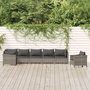 Voir la diapositive 1 : VIDAXL Salon de jardin 7 pcs avec coussins Gris Resine tressee