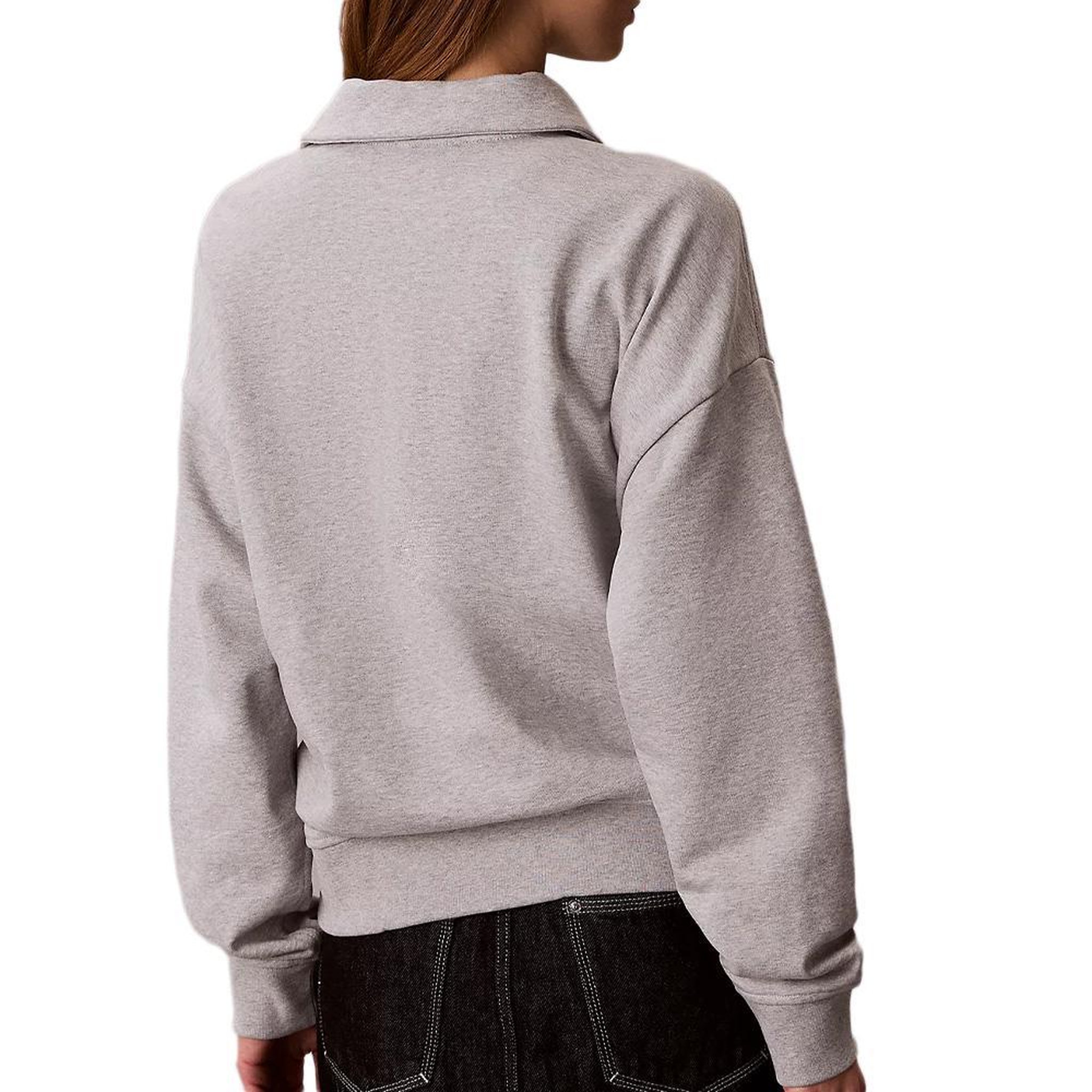 Voir la diapositive 2 : CALVIN KLEIN JEANS Sweat Gris Femme Calvin Klein Jeans French Terry