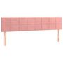 Voir la diapositive 2 : VIDAXL Tetes de lit 2 pcs Rose 80x5x78/88 cm Velours