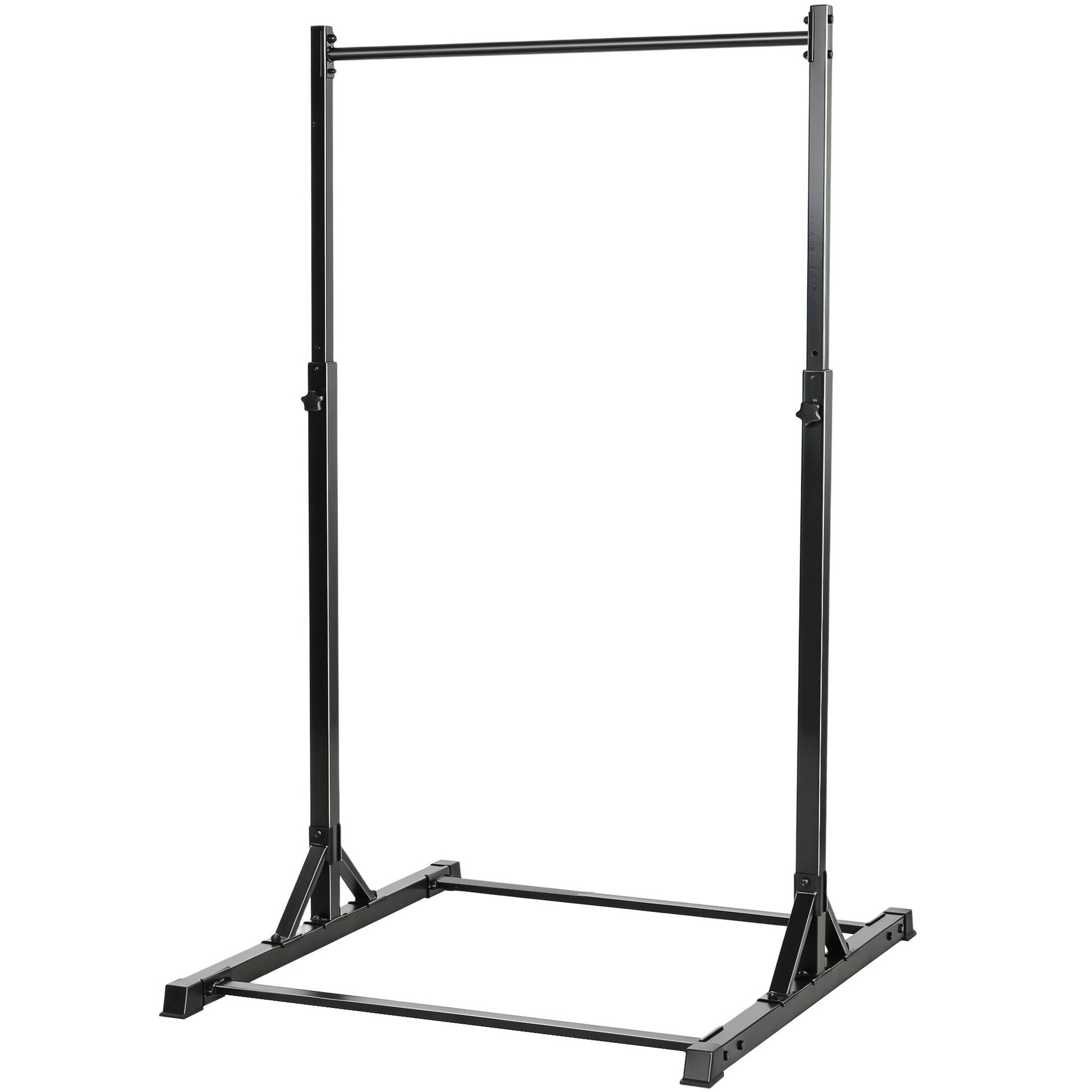 Voir la diapositive 5 : HOMCOM Barre de traction autoportante hauteur réglable 8 niv. Acier noir