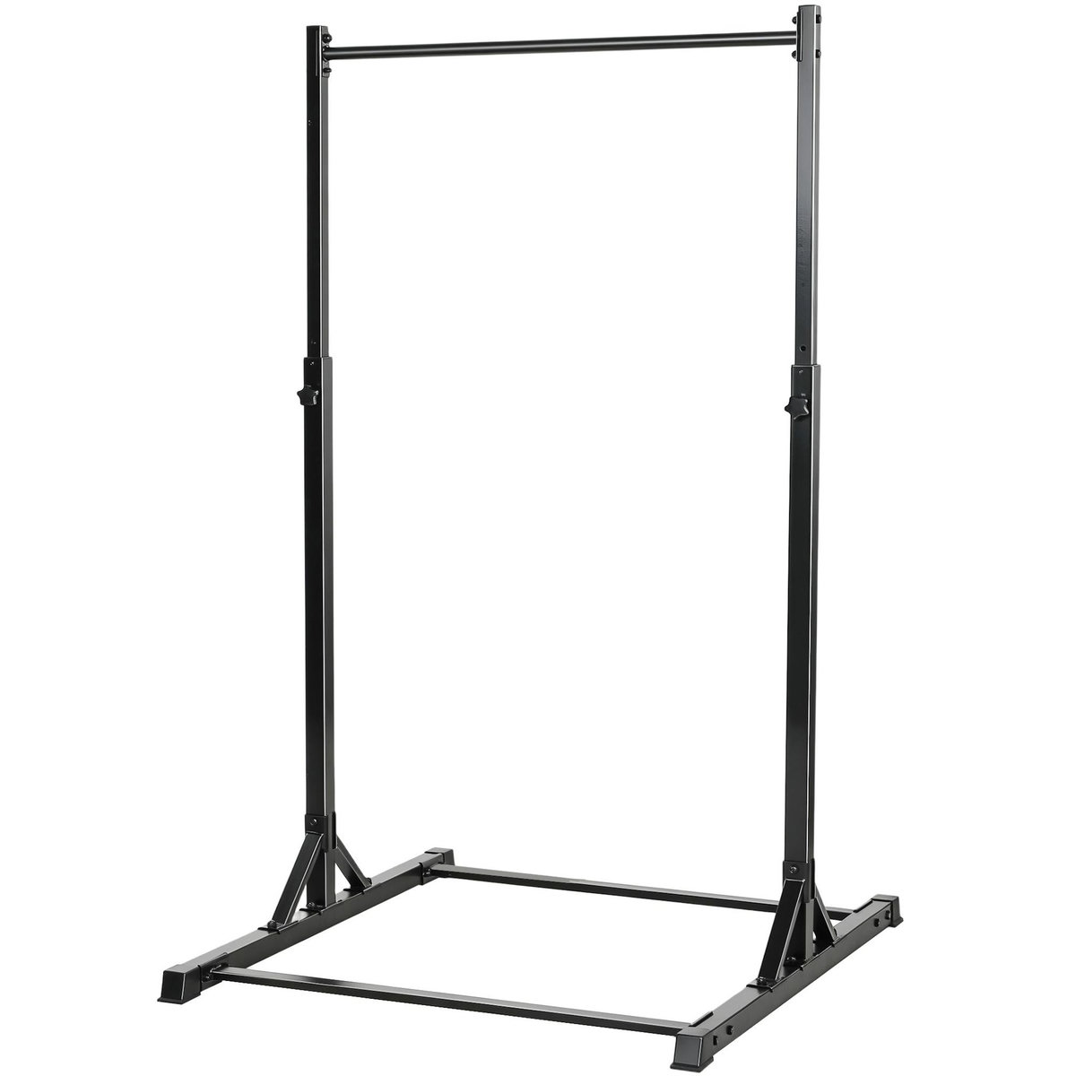 HOMCOM Barre de traction autoportante hauteur réglable 8 niv. acier noir