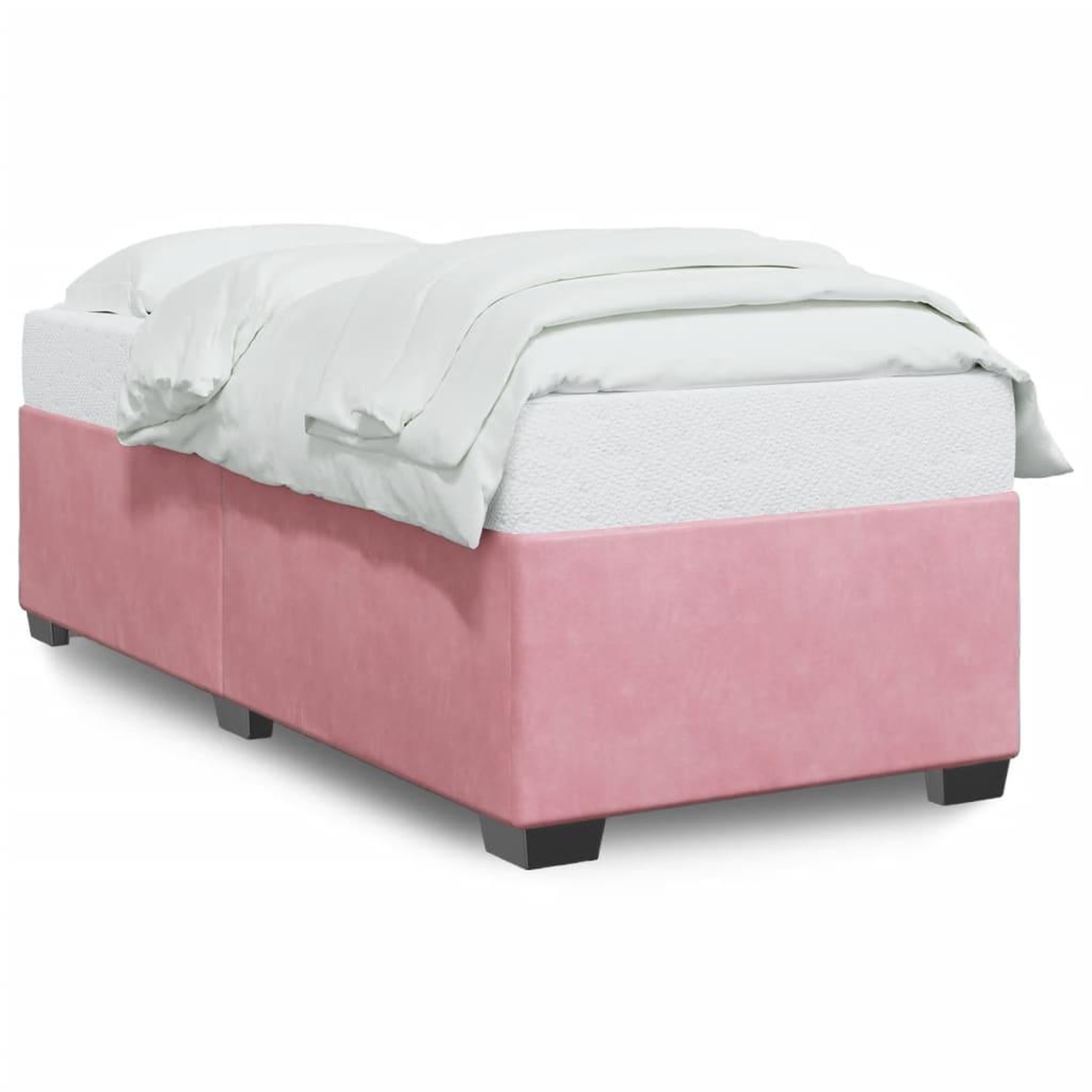 Voir la diapositive 2 : VIDAXL Cadre de lit sans matelas rose 90x190 cm velours