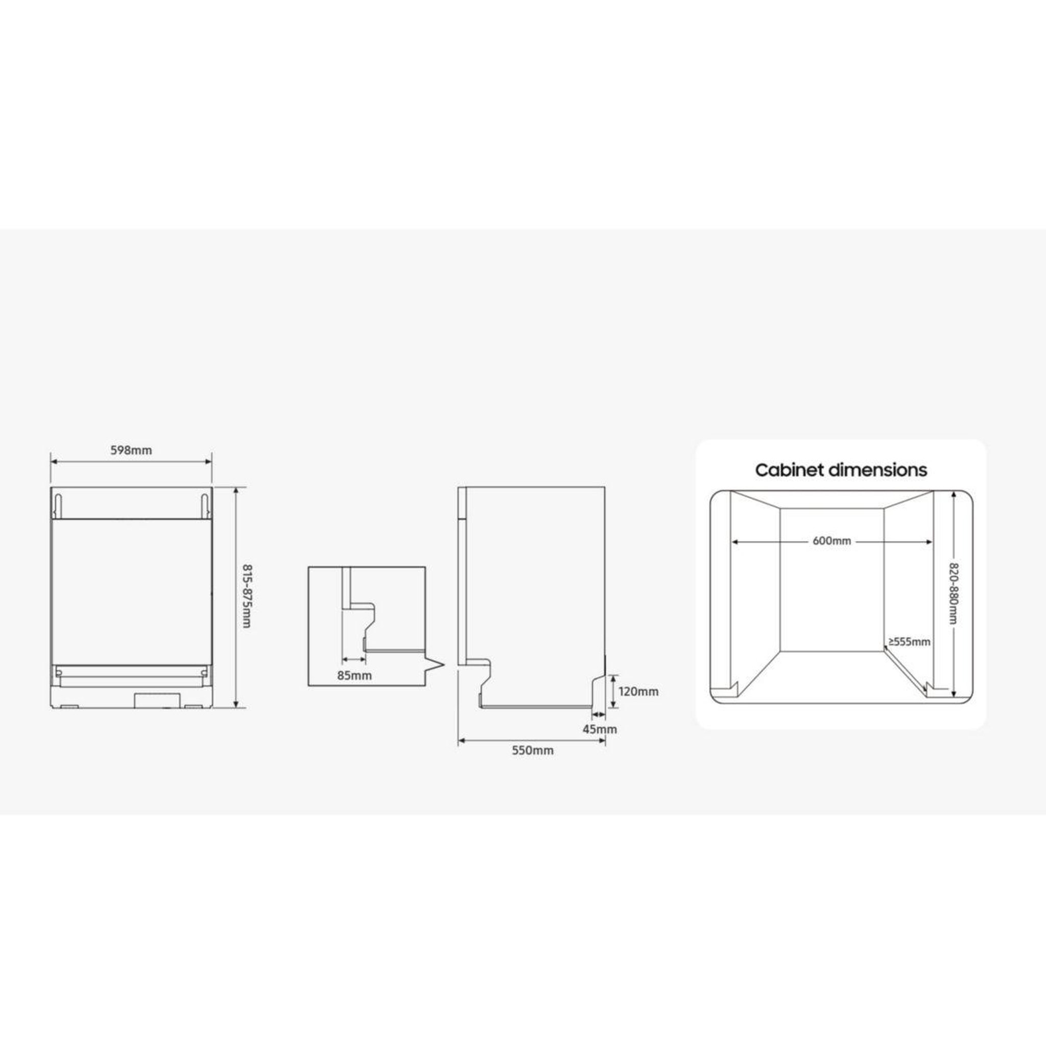 Voir la diapositive 5 : Samsung Lave vaisselle encastrable DW70H73WCB0U1