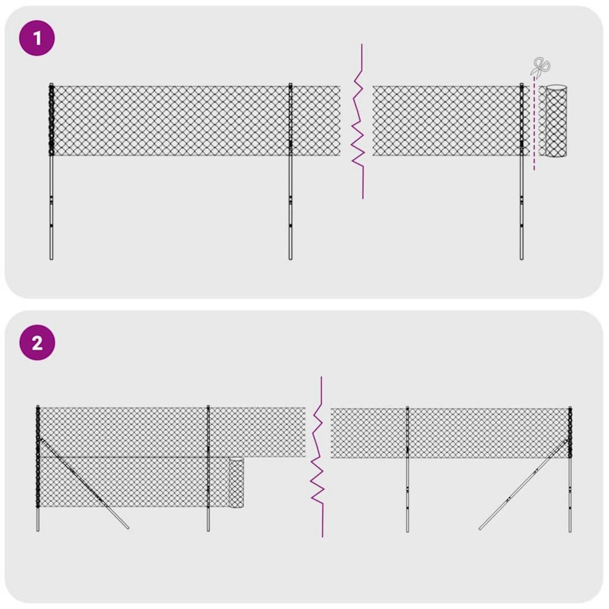 VIDAXL Cloture a mailles losangees avec piquet d'ancrage vert 1,4x25 m