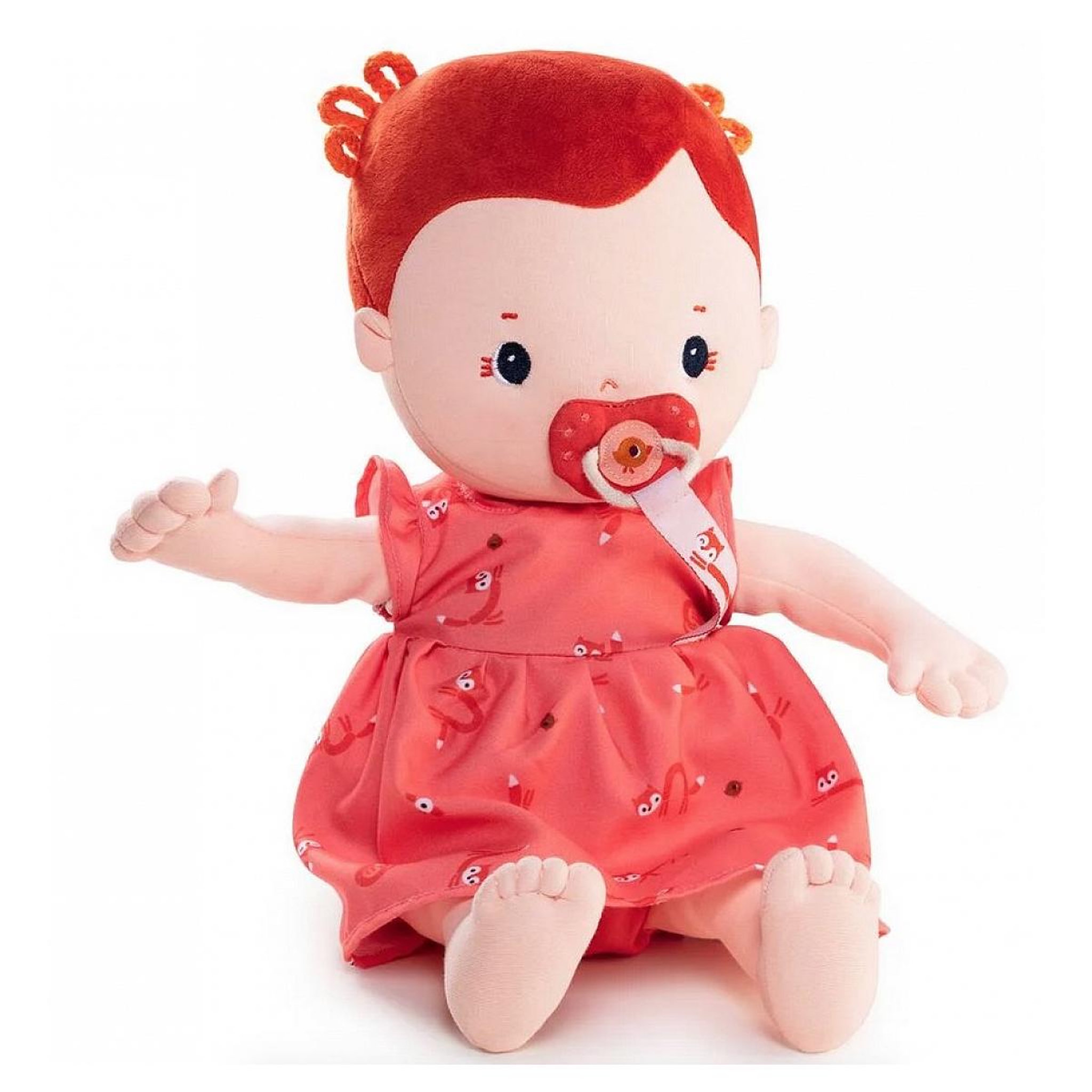 LILLIPUTIENS Rose poupon 36 cm en tissu