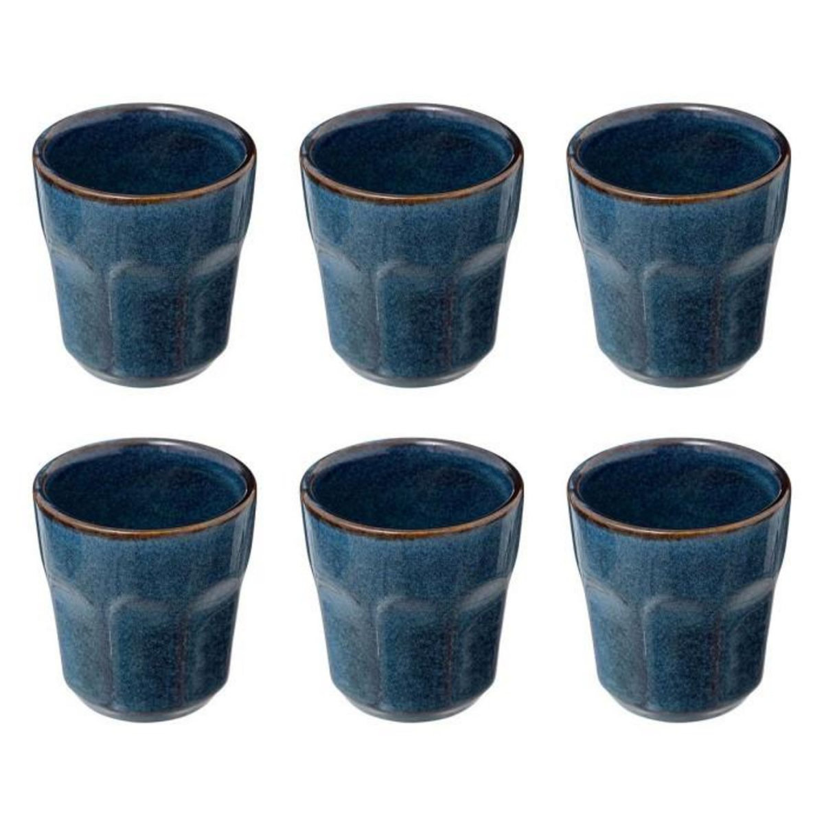 SECRET DE GOURMET Lot de 6 Tasses à Café  Roma  8cl Bleu