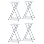 Voir la diapositive 5 : ID MARKET Lot de 4 tables hautes pliantes 105 CM et 4 housses noires
