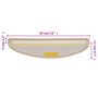 Voir la diapositive 6 : VIDAXL Tapis d'escalier 15 pcs creme 56x17x3 cm