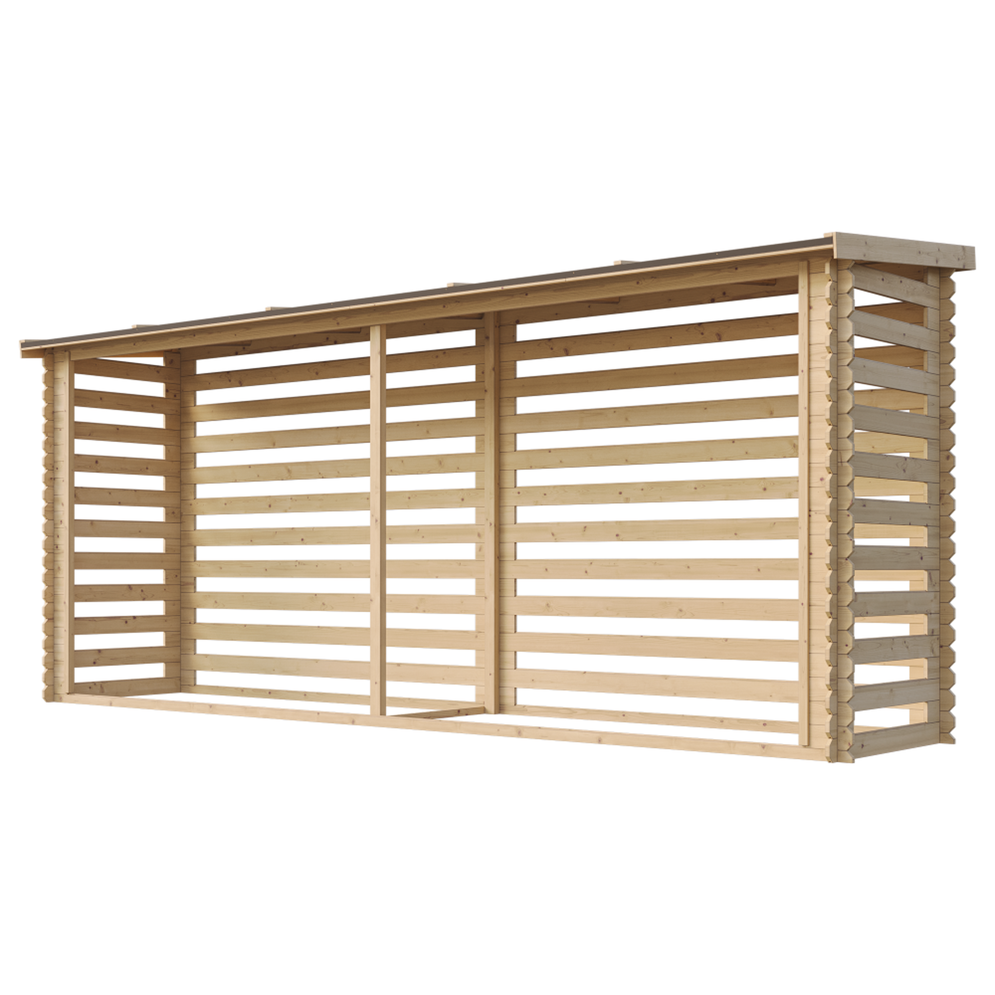 TIMBELA Abri à bûches 4m2 - Abri De Stockage Du Bois et range bûches extérieur M203